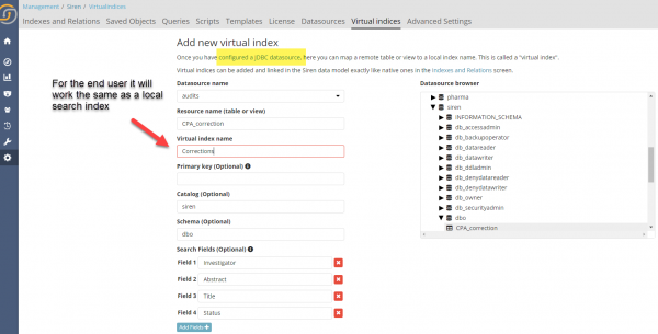 Siren Federate virtual indices