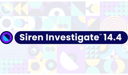 Siren Investigate 14.4 Release Banner: White Variation for Siren Powering Investigations.